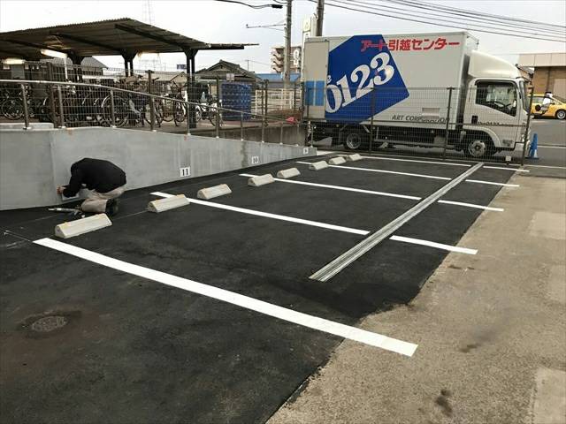 津高駐車場舗装工事の画像